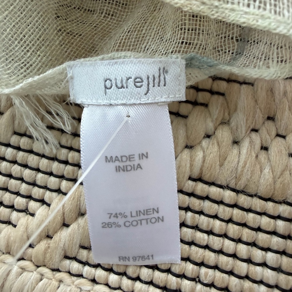 Pure J.Jill Watercolor Floral Scarf linen and cotton - Picture 8 of 8